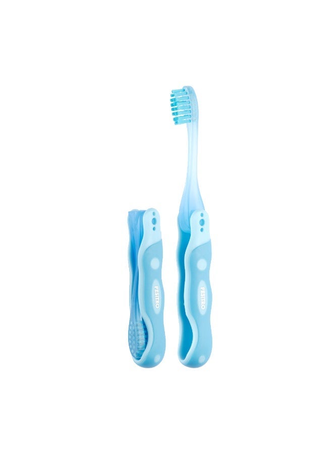 PESITRO UltraClean Go-Kidz UltraSoft Travel Toothbrush – Foldable Compact Brush with 4,380 Ultra-Soft Bristles for Kids Ages 3–5 - Image 3